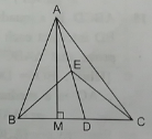 In the given f‌igure, there is a point E on the median of ΔABC , then show that ar(ΔABE)=ar(ΔACE)